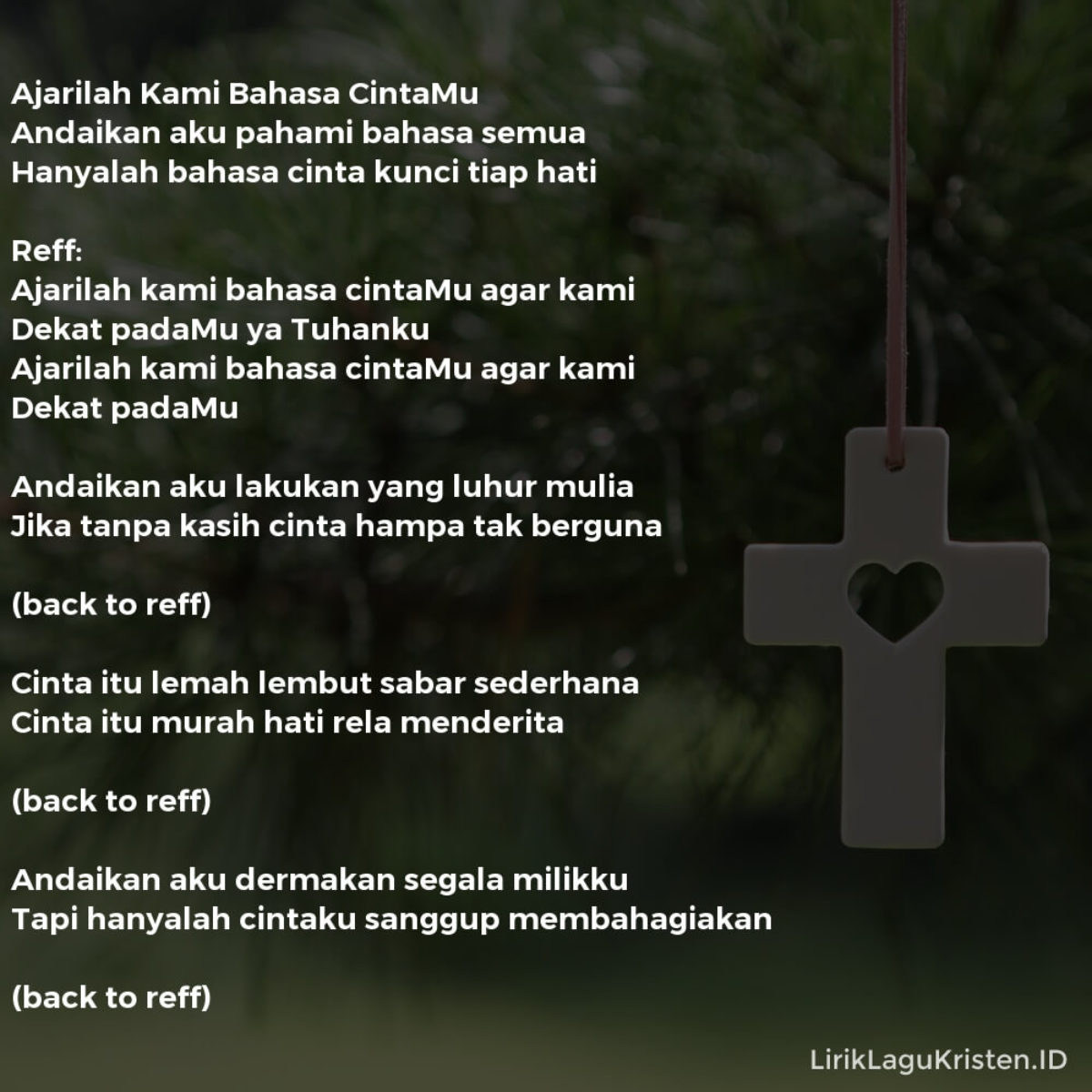 Ajarilah Kami Bahasa Cintamu Lirik Lagu Kristen