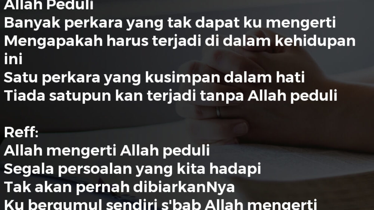 Allah Peduli Lirik Lagu Kristen