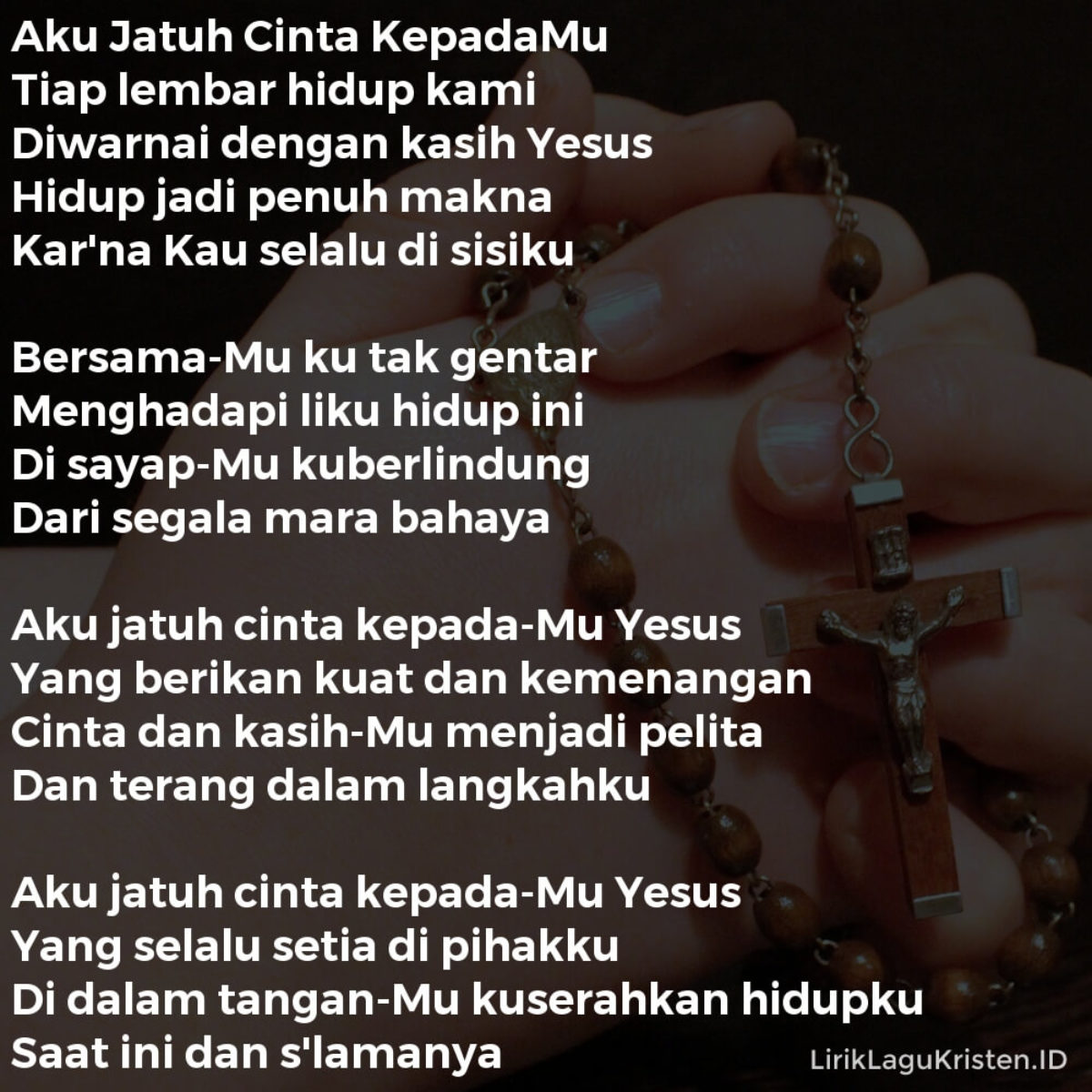 Aku Jatuh Cinta Kepadamu Lirik Lagu Kristen