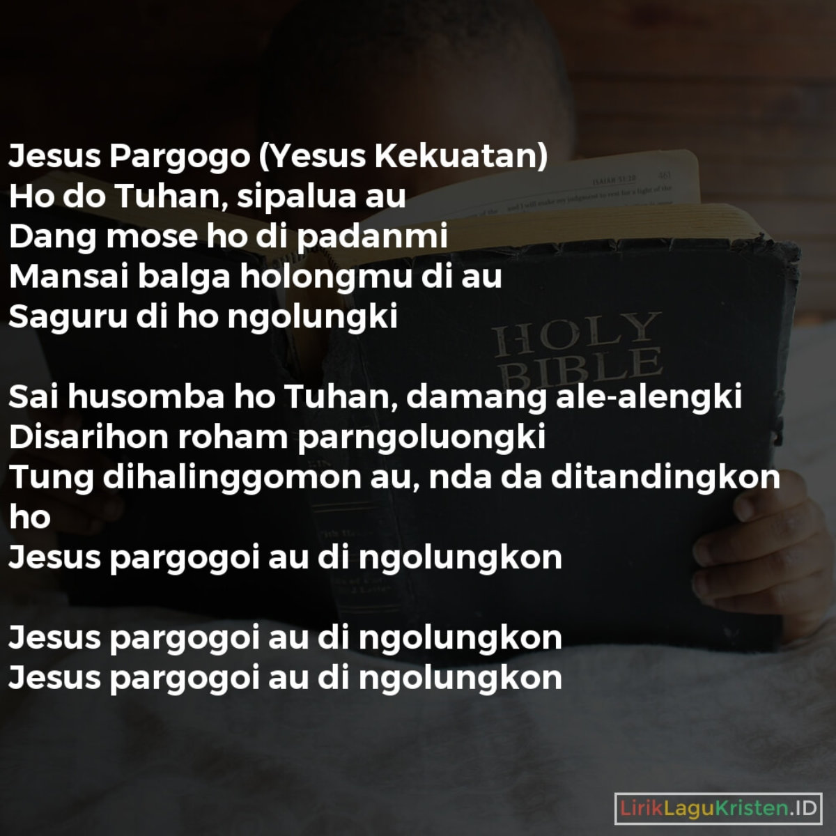 Jesus Pargogo Yesus Kekuatan Lirik Lagu Kristen