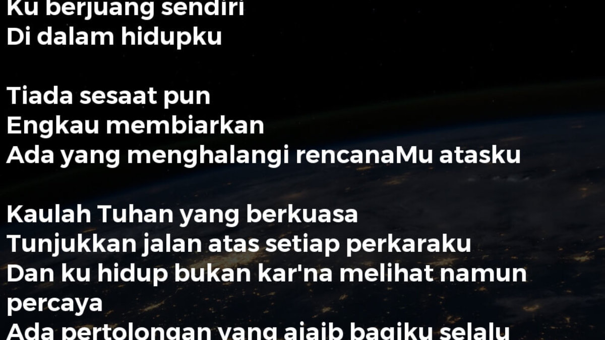 Pertolongan Yang Ajaib Lirik Lagu Kristen