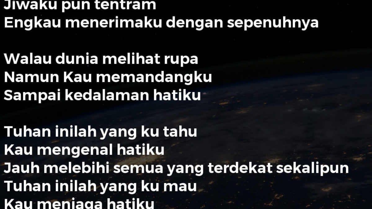Hanya Dekat Kasihmu Bapa Lirik Lagu Kristen