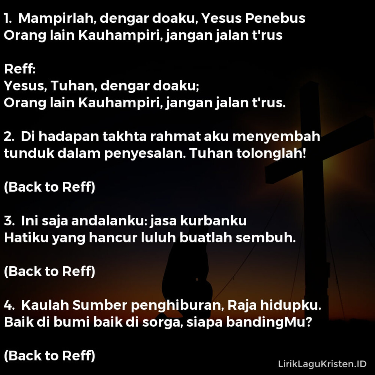 Mampirlah Dengar Doaku Lirik Lagu Kristen